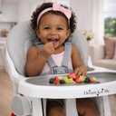 Dream On Me Portable 2-in-1 Tabletalk High Chair, Convertible Compact High Chair, Light Weight Portable Highchair, Grey