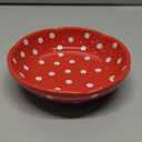 Basic Mushroom Cat Bowl, Cute Cat Bowls Whisker Friendly, Dishes Ceramic Cat Food Bowls, 6" Wide for Adult Cats, Small Dog, Red