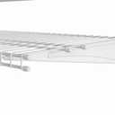 ClosetMaid 2854 ShelfTrack Locking Shelf Bracket for 16 in. Deep Wire Shelving, for Adjustable Closet Systems, 1-Pack, White