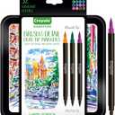 Crayola Brush & Detail Dual Tip Marker Set, 16 Markers, 32 Colors, Adult Coloring Markers, Gifts for Teens & Adults