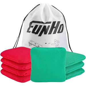EunHo Cornhole Bags Set of 8 Regulation Size & Weight Corn Hole Bean Bags Official Professional All Weather for Tossing Game with Carry Case