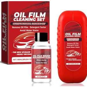 Pack of 3 Automotive Oil Film Cleaning Brush, Professional Oil Film Cleaning Brush for Car Windows, No Damage to The Body, Highly efficient and Powerful Removal Oil Film and Coating, 6.23 Fl Oz