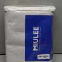 MIULEE Linen Texture 90 Inches Curtains for Bedroom 100% Blackout Thermal Insulated Grayish White Grommet Darkening Curtains for Living Room Nursery 52x90 Inch (2 Panels)