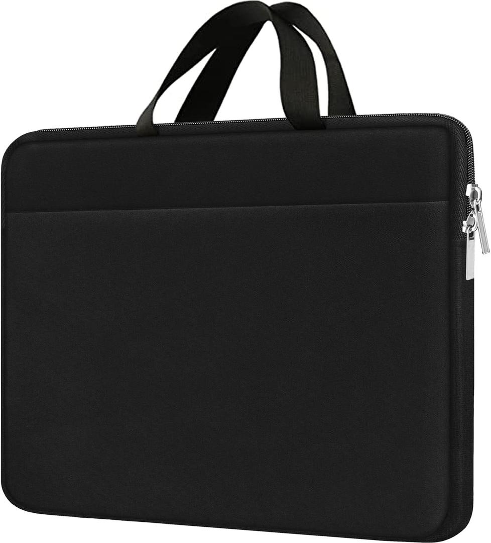 Laptop Sleeve Case 15.6 inch, Durable Travel Laptop Bag HandBag Shockproof Protective Computer Cover Carrying Bag Briefcase for 15" 15.6" HP Asus Acer Dell Lenovo Laptop Notebook Ultrabook, (Black)