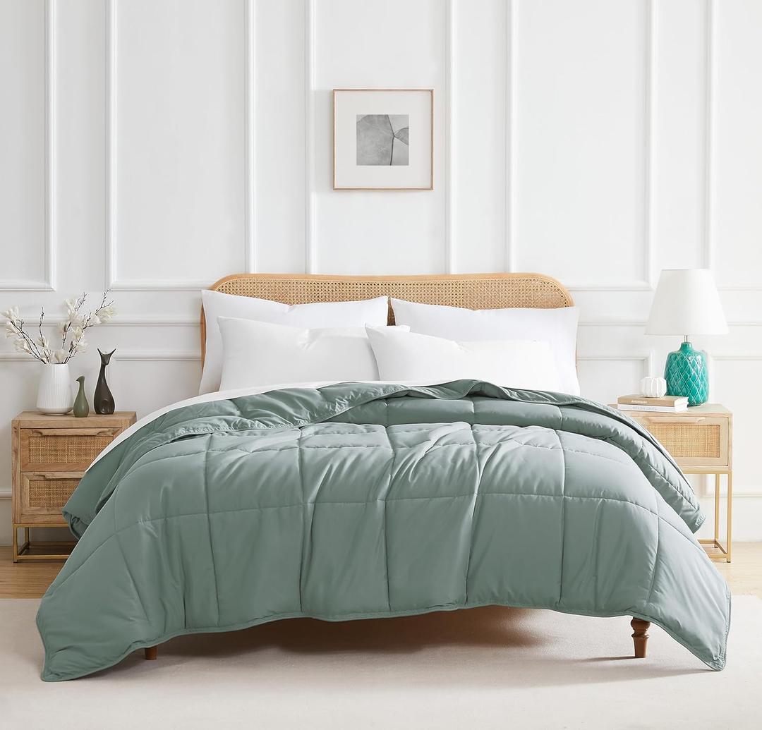 Southshore Fine Living, Inc. King Size Down Alternative Comforter, Oversized Cal/King Bedding Comforter, Hotel Quality, All Season Comforters, Steel Blue