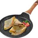 Nonstick Crepe Pan, 8.5 Inch Griddle Pan, Fry Pans for Cooking Eggs, Omelettes, and More - Non-Stick Marble Coating Skillet Induction Compatible