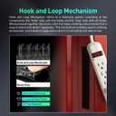 Hook and Loop Tape with 3M Super Sticky Self Adhesive 9448A 2" x 16.5Ft Black Heavy Duty Interlocking Nylon Fabric Fastener Strip for Home Office Organization Deco DIY Projects