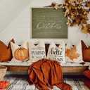 ZWJD Fall Pillow Covers - 20x20 Set of 4 Farmhouse Decor Pillows With Pumpkin, Maple Leaves and Hello Autumn Designs for Porch, Couch, Bed