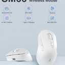 SOLAKAKA SM66 White Silent Wireless Mouse, Dual Mode(BT/2.4G) Computer Mouse for Laptop/PC/Mac