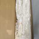 Natural Dried Wisteria Hanging Flowers - 30 Inch Bleached White Amaranthus Vine for Wedding Arch, Boho Home Decor, Wall Floral Arrangement and Vase Filler (12, White)