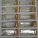 APT 1101 Glass Square Spice Jars with Labels, 4oz Glass Jars with Bamboo Lids, Spice Bottles, Seasoning Organizer, 12 Pack (White)