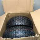 GICOOL 16x6.50-8 Tubeless Tire and Wheel, 1" Bearing, 4" Centered Hub,16x6.5-8" Lawn Mower Tires, Universal Fit Riding Mower and Garden Tractor Front Wheels, 4 Ply, V-Turf Pattern, 2 Pack
