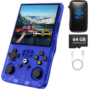 R36MAX Video Game Consoles 128GB Card, Blue