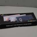 SABLUTE Wireless Keyboard and Mouse Combo Backlit - Compact Quiet Keyboard with RGB Mouse, Rechargeable, Slim, Sleep Mode, Portable Cordless Keyboard Mouse Set for Mac, Windows, Laptop (Space Gray)