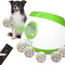 SOCO Automatic Ball Launcher for Dogs Large- 3 Distance Settings (40/60/80FT) w/Remote Control | 2.5" ETPU Tennis Balls | Indoor/Outdoor Dog Toy | 6 Balls & Quick Charge Included