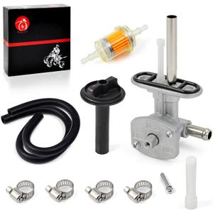 MOTO1988 Fuel Valve Petcock & Lever Compatible with YAMAHA Grizzly 350 Grizzly 660 Bruin 350 2002-2016 5KM-24500-10-00 1NS-F4524-00-00