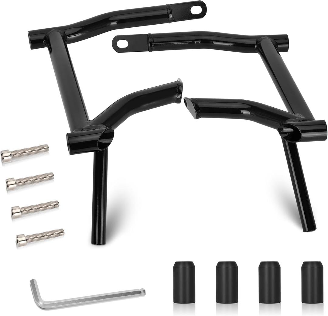 Saddlebag Guard Crash Bar Bracket Crash Street Glide Accessories Compatible with Davidson Touring Street Glide Electra Glide Road Glide Road King Ultra Limited Black Alloy Saddlebag Crash Bar 09-24