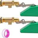 2Pcs Brass Float Valve 1/2 Inch Livestock Water Tank Float Valve with Adjustable Arm for Water Trough Water Float Valve for Automatic Waterer,Aquariums,Ponds,Aquaculture, Hydroponics