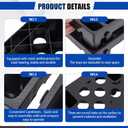 8 Pcs Plastic Pallets for Basement Storage Nestable Moisture Waterproof Lightweight Floor Pallets with Breathable Grid for Indoor Outdoor Supermarket Warehouse (19.6 x 11.8 x 3.9 Inch,Black)