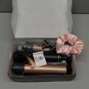 Lopeie 5 in 1 Curling Iron with Thermal Brush and 4 Interchangeable Ceramic Barrels(1/2 to 1 1/2 inch), Curling Wand Set with Flat Iron, Fast Heating, Dual Voltage Hair Curler, Gifts for Women (Rose Gold)