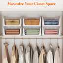 Lifewit 6 Pack Stackable Closet Organizers and Storage Basket for Clothes, Plastic Sweater Storage Bins for Wardrobe, Multifunctional Mounted Closet Systems for RV, Bathroom, Dorm, 32 cm/12.6 inch(L)