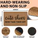 Cute Shoes Take Them Off Door MatsCute Funny Welcome Decoration Door Mat for Home Outside Entryway, Rustic Botanical Artificial Coir Doormat Rugs for Patio Entry Kitchen Decor, 17x30 Inch