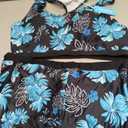 Yonique 3 Piece Athletic Tankini Swimsuits for Women with Shorts Swim Tank Tops with Sports Bra and Boyshorts Bathing Suits, XL