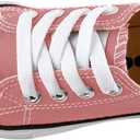 Mvlsoct Boys and Girl Low Top Canvas Kids Lace up Sneakers (7 Narrow Toddler, Pink)