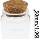 6pcs Vintage Mini Glass Bottle with Cork, 50ml, Clear, Dishwasher & Microwave Safe, Leak Proof, Ideal for Packaging Medicine, Perfume, Tea, Herbs, Decorations