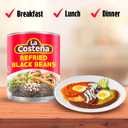 La Costea Refried Black Beans - Ready-to-Eat Canned Refried Beans for Mexican Food, Mexican Rice, Nacho Bean Dip, Bean Burrito, Burger, Carne Asada, Fajita & Taco Seasoning - 20.5oz, 6 Pack Cans (EXP 03/20/26)