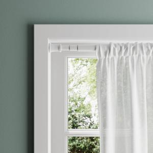 Zenna Home Adjustable Curtain Tension Rod, No Drill Expandable Tension Window Rod, Easy Installation, Rental Friendly, 51 - 120 Inches, White