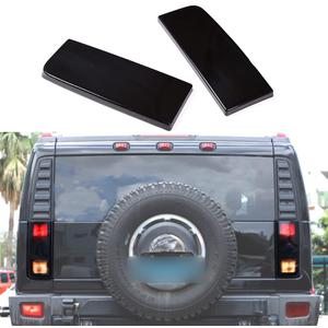 Car Taillight Cover Fit for Hummer H2 2003-2009, Smoked Tail Light Shell Trim Cover, Rear Tail Lamp Decorative Protection Trim, 2PCS, Transparent Gray (Tail Light)