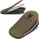 3-Layer Adjustable Heel Lift Inserts - Height Increase Insoles for Women and Men, Heel Cushion Cups for Heel Pain and Leg Length Discrepancies (Medium: Women's 4-9 / Men's 5.5-8)