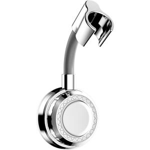 Shower Head Holder, Adjustable Plastic Suction Shower Head Holder, No Drill Removable Wall Mounted Bracket for Bathroom, Easy to Install
