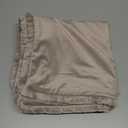 JUSPURBET Champagne Decorative Velvet Fringe Throw Pillow Covers 20x20 Set of 2 Boho Soft Cushion Case for Home Decor Living Room Couch Sofa Bed