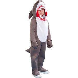 ReneeCho Boys Shark Costume Kids Onesie Pajamas Halloween Sea Animal Suit Onesie (X-Large, Gray)