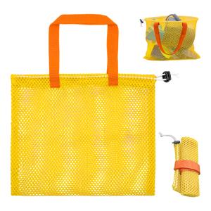 Mesh Beach Bag Beach Bags and Totes Tote Backpack Toys Towels Sand Away for Holding Beach Swimming Pool Toys