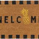 Folkulture Summer Door Mat Outdoor 16 x 28  Front Door Mat for Outside Entrance, Heavy Duty Backing, Eco-Friendly, Durable Anti-Slip & Weather Resistant Dirt Trapping Doormat, Outdoor Home Decor (Welcome Pine Colada)