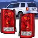 TULALUX Tail Lights Compatible with Honda Pilot 2009 2010 2011 2012 2013 2014 2015 Driver and Passenger Side Rear Lamps (OE Red)