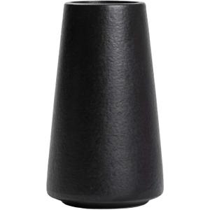 Matte Black Vase - Black Flower vase, 6" Small Simple Modern Ceramic Vases for Flower/Pampas Grass, Minimalist Farmhouse Boho Vase for Centerpieces, Home Decor, Bathroom Decor
