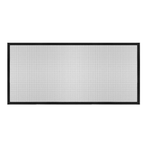uxcell Window Screen Mesh, 28" x 59" DIY Fiberglass Netting Mesh Black Frame with Hook and Loop Adhesive Edging Black Mesh for Bedroom, Living Room, Kitchen
