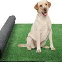 Heyroll Artificial Grass 5X8FT, 0.4" Pile Height Green Fake Grass Mat, Synthetic Turf Rug Indoor Outdoor Lawn Pet Dogs for Garden, Balcony, Patio with Drainage Holes, Customized Sizes