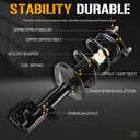 Front Struts Shock Absorber Sway Bar Links Kit Fit for Toyota Corolla 1.8L 2009-2013, for Matrix FWD 2009-2013, for Pontiac Vibe FWD 2009-2010, Replace 572598 572597 K90433 (4Pcs)