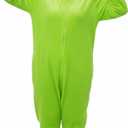 XXLOG Adult Onesie Halloween Costume Unisex Animal Pajamas Cosplay One Piece Sleepwear for Women and Men (Green, S)