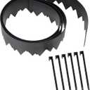 EasyFlex Pound-in Landscape Edging with Bonus Anchoring Stakes, 4.5 in. Straight Top Plastic Garden Border, 20 Foot Kit, Black, (3500-20CXX-3)