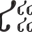 Franklin Brass B42302M-FB-C Heavy Duty Coat and Hat Hook, 5, Matte Black