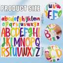 5 x 416pcs Letter Stickers, 8 Sheets 1 inch 2 inch Lowercase & Capital Self Adhesive Alphabet Stickers Waterproof Vinyl Letter Decals for Scrapbooking Mailbox Poster Crafts (Colorful)