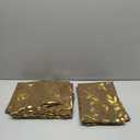 Deeprove Sheer Curtains 84 Inches Long 2 Panels Set, Gold Foil Print Metallic Vine Leaves Window Treatments for Bedroom, Xmas Decor Privacy Golden Drapes Pair, Rod Pocket, Gold and Taupe, 52"W x 84"L (Pack of 2)