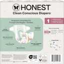The Honest Company Comfort Dry Disposable Daytime Diapers for Sensitive Skin, Hypoallergenic, All the Alpacas + Turtle Time, Club Box Size 1 (8-14 lbs) 78 Count