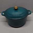 Mueller DuraCast 6 Quart Enameled Cast Iron Dutch Oven Pot with Lid, Heavy-Duty, Oven Safe up to 500 F & Across All Cooktops, Wedding Registry Ideas & Gifts, Emerald